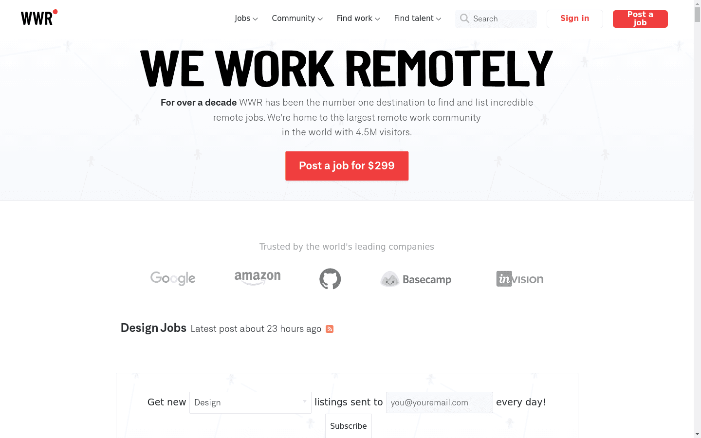 WeWorkRemotely snapshot